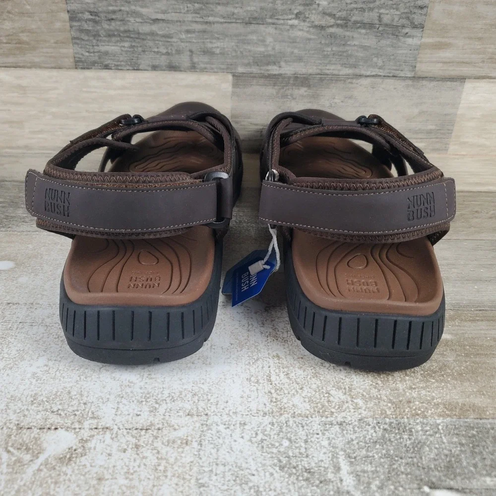 Nunn Bush Laguna Mens Fisherman Sandals Sz 13 M‎ Brown Brun Slingback